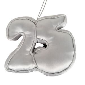 Amscan Silver 25th Anniversary Plush Hanging Decoration Party Decor Birthday
